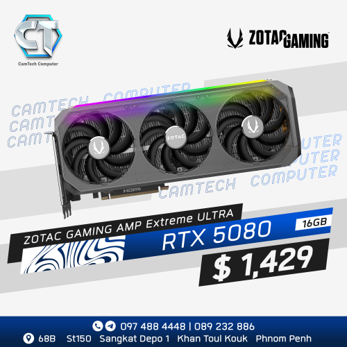 ZOTAC Gaming AMP Extreme Ultra RTX5080 16G GDDR7