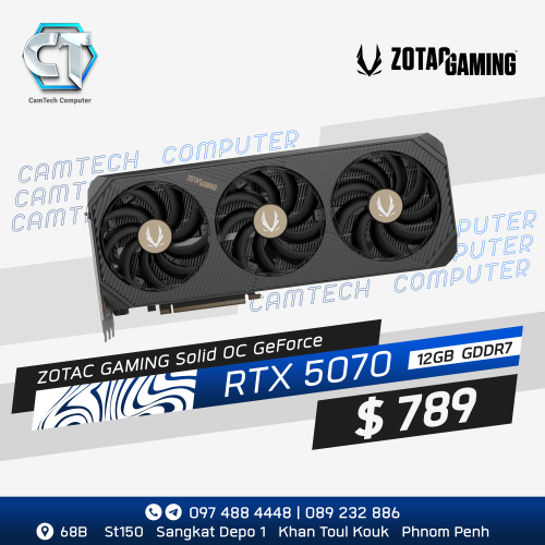 ZOTAC Solid Gaming RTX 5070 12G GDDR7
