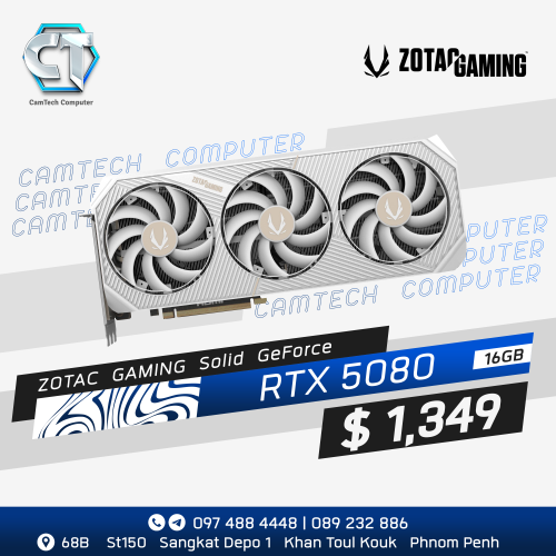ZOTAC Gaming Solid RTX5080 16G GDDR7 White